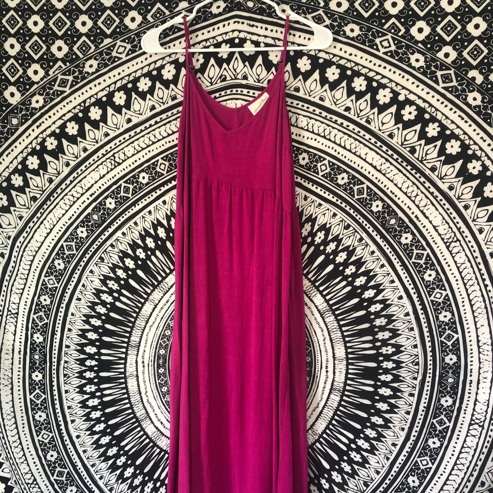 Magenta Midi Dress
